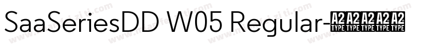 SaaSeriesDD W05 Regular字体转换